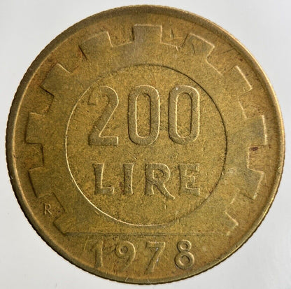 1978 Italy 200 Lira Coin | Fine Collectable Grade