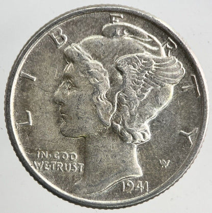 1941 US USA Mercury Dime Silver Coin | Very High Grade