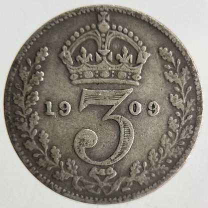 1909 Edward VII Threepence Silver Coin | Fine Collectable Grade