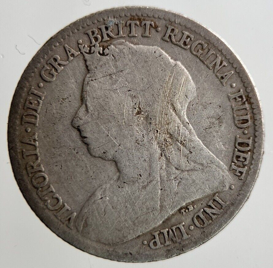 1899 Victoria Sixpence Silver Coin | Fair Grade