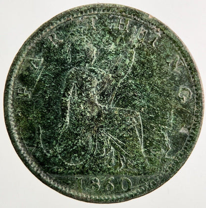 1860 Victoria Farthing Coin | Fine Collectable Grade