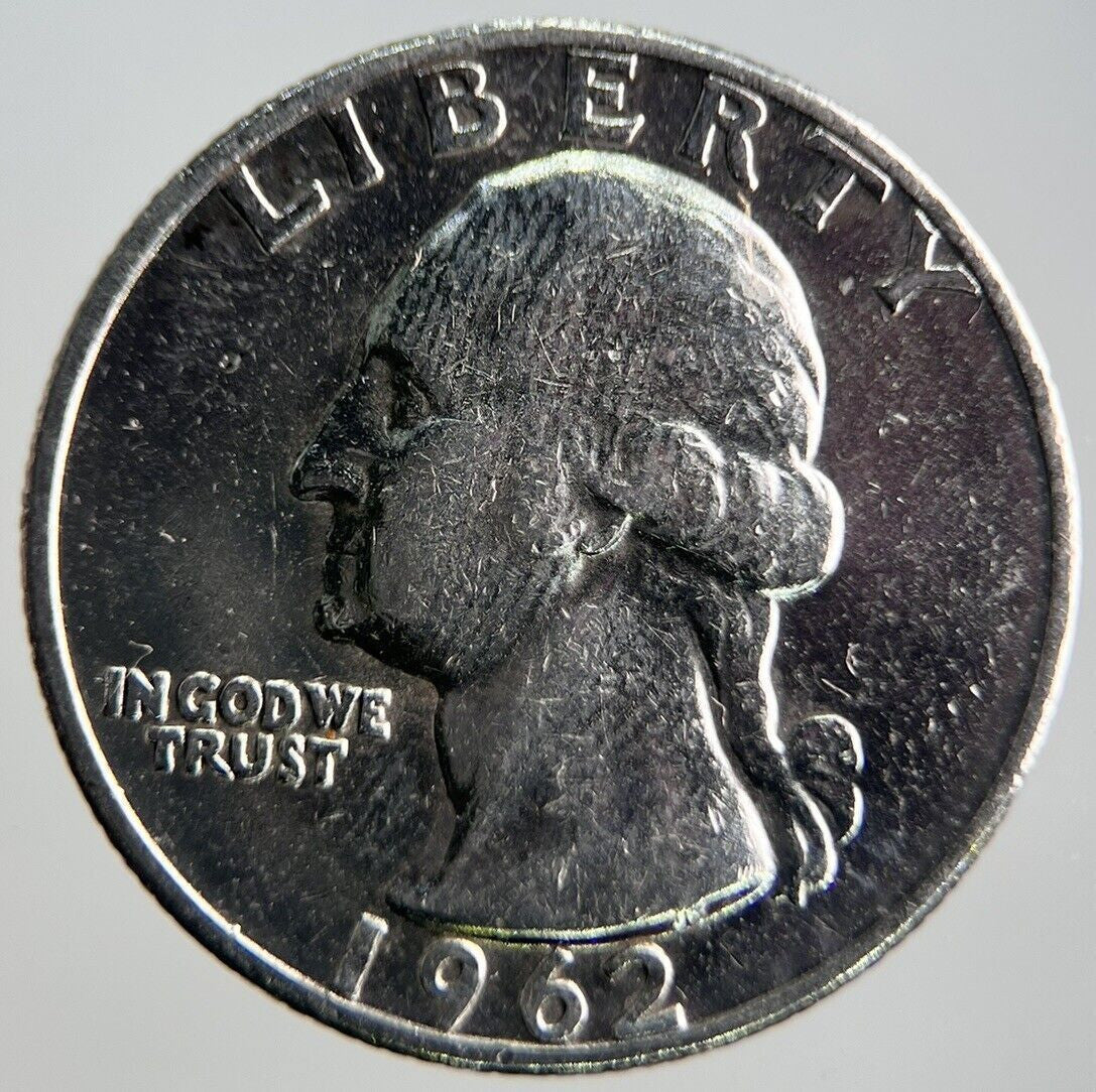 1962 - D US American Quarter Silver Coin | Fine Collectable Grade | a4094
