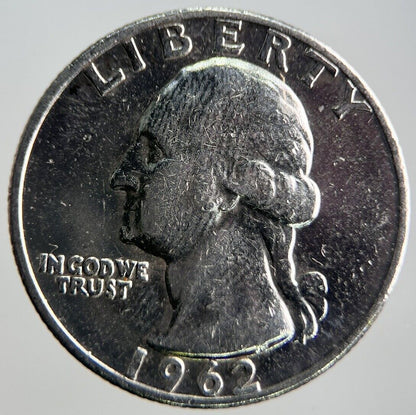 1962 - D US American Quarter Silver Coin | Fine Collectable Grade | a4094