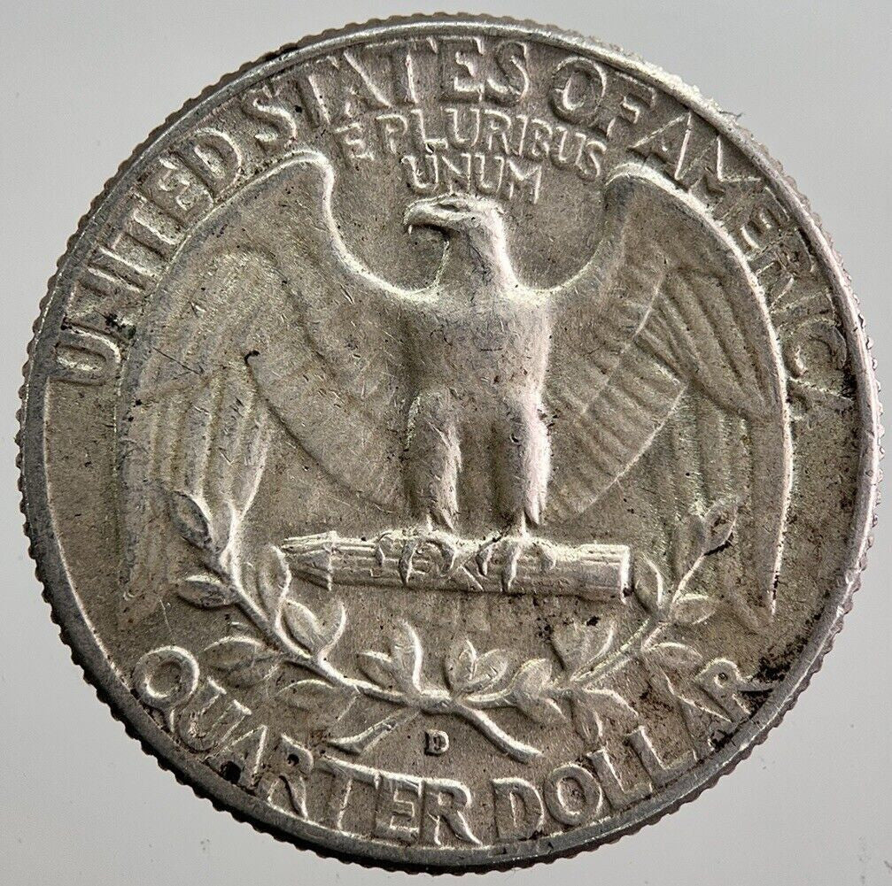 1964 - D US USA Quarter Dollar Silver Coin | Very High Grade | a7939