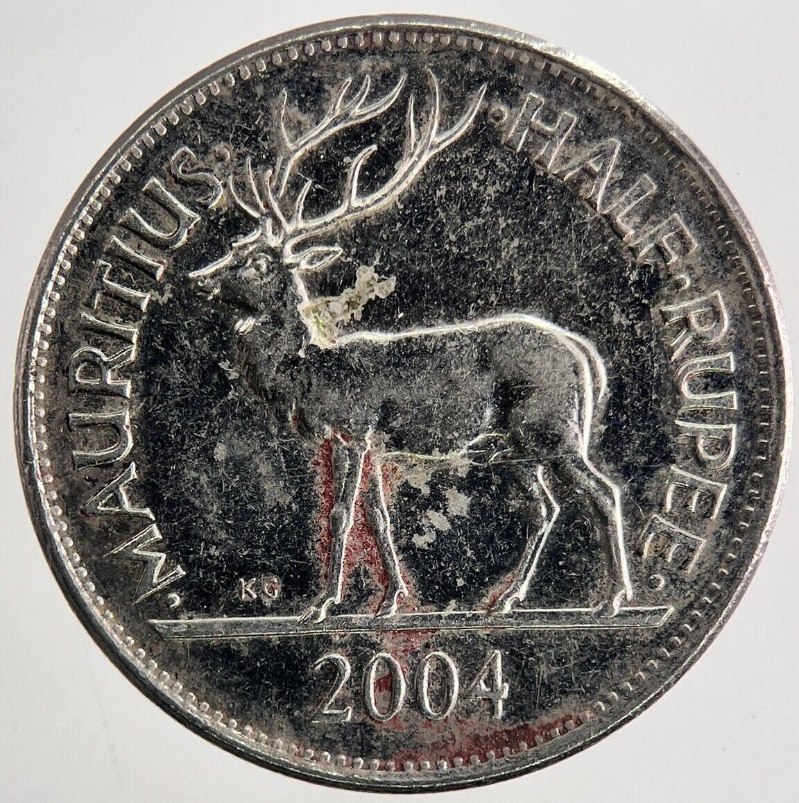 2004 Mauritius Half Rupee Coin | Very High Grade | a6722