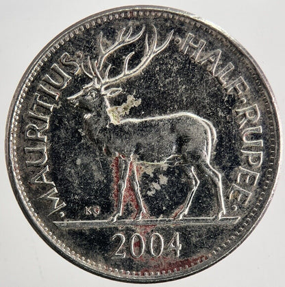2004 Mauritius Half Rupee Coin | Very High Grade | a6722