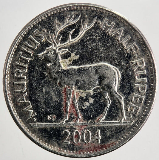 2004 Mauritius Half Rupee Coin | Very High Grade | a6722