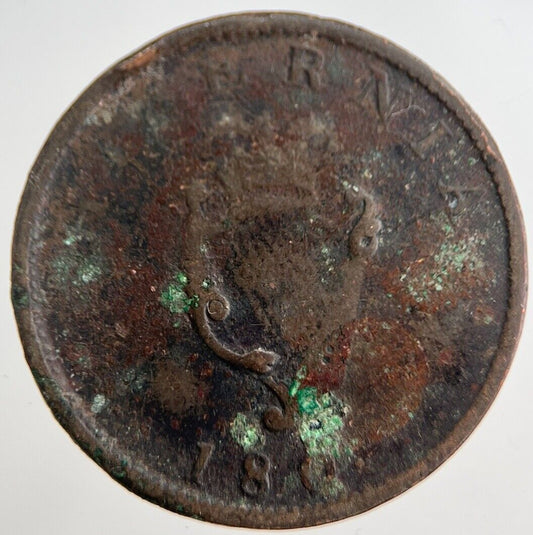 1806 George III Irish Hibernia Half - Penny Coin | Collectable Grade | a8299