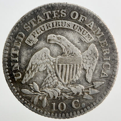 1821 US USA Liberty Capped Bust Dime Silver Coin | Fine Collectable Grade | a221