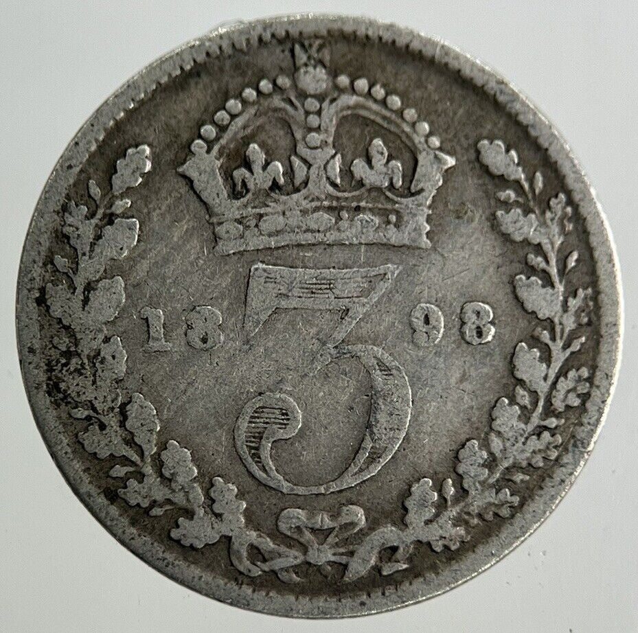 1898 Victoria Threepence Silver Coin | Collectable Grade