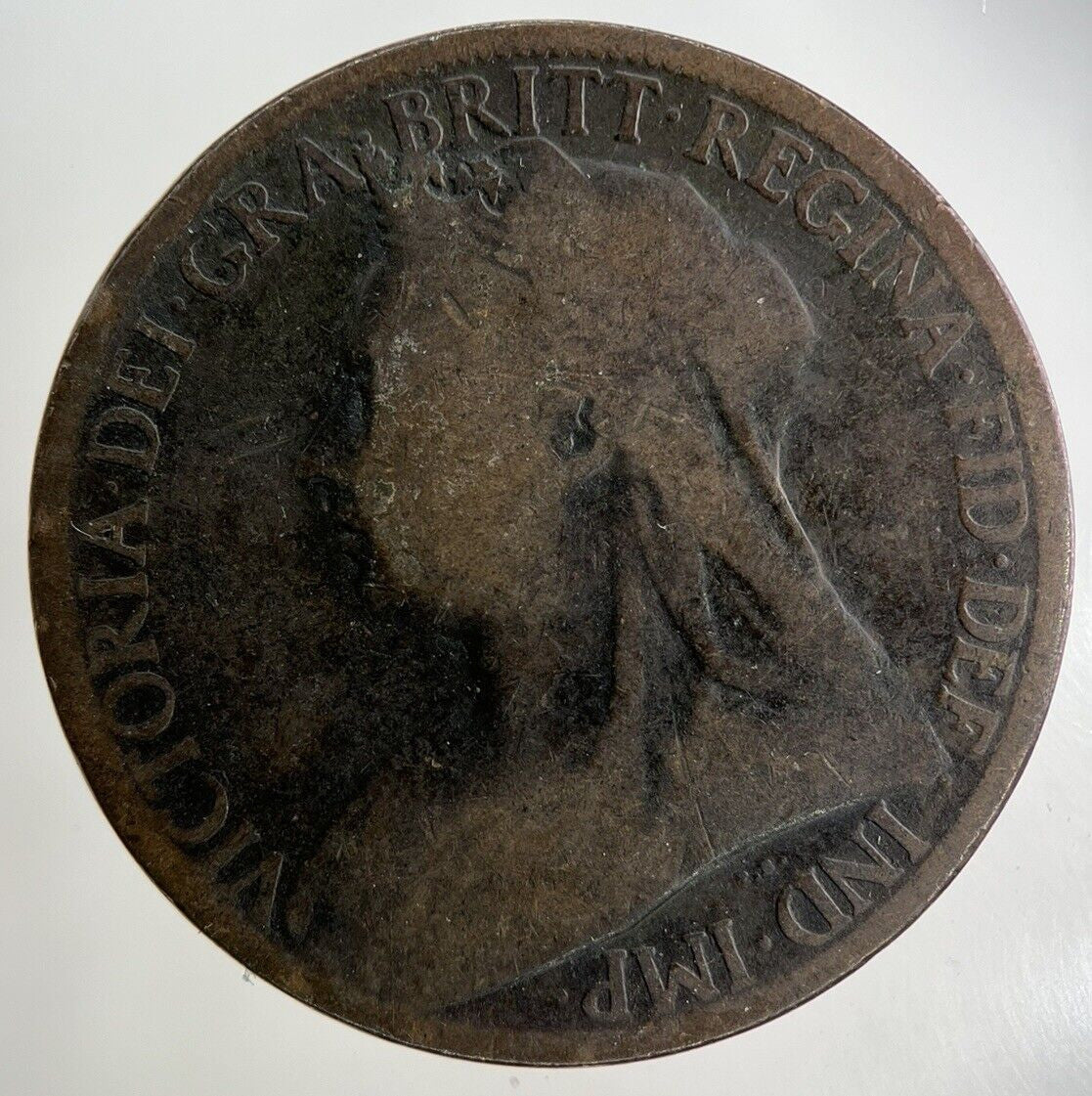 1897 Victoria One Penny Coin | Fair Grade