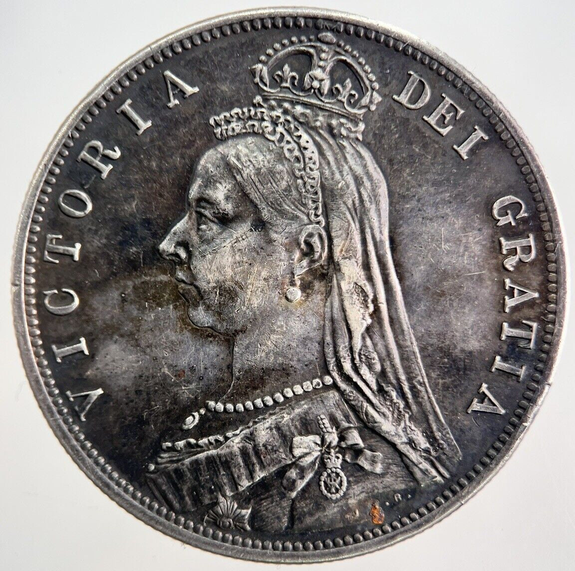 1887 Victoria Half - Crown Silver Coin | Very High Grade | a423