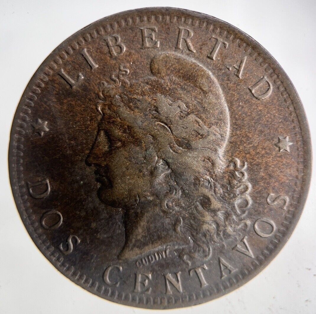 1889 Argentina Dos 2 Centavos Coin | Collectable Grade