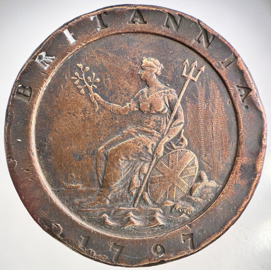 1797 George III 3rd Cartwheel Two-Pence Coin | Very High Grade