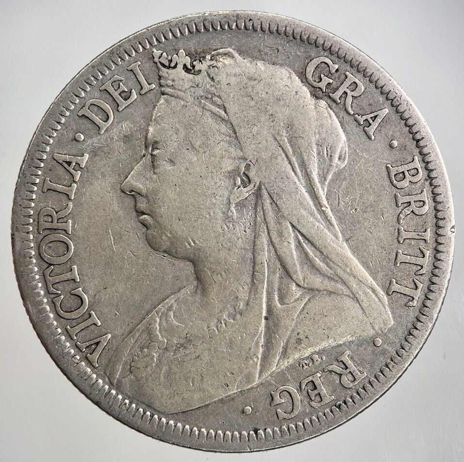 1900 Victoria Half - Crown Silver Coin | Collectable Grade
