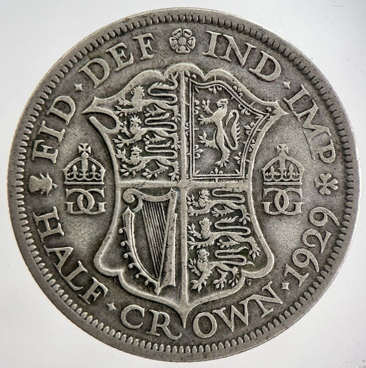 1929 George V Half - Crown Silver Coin | Fine Collectable Grade