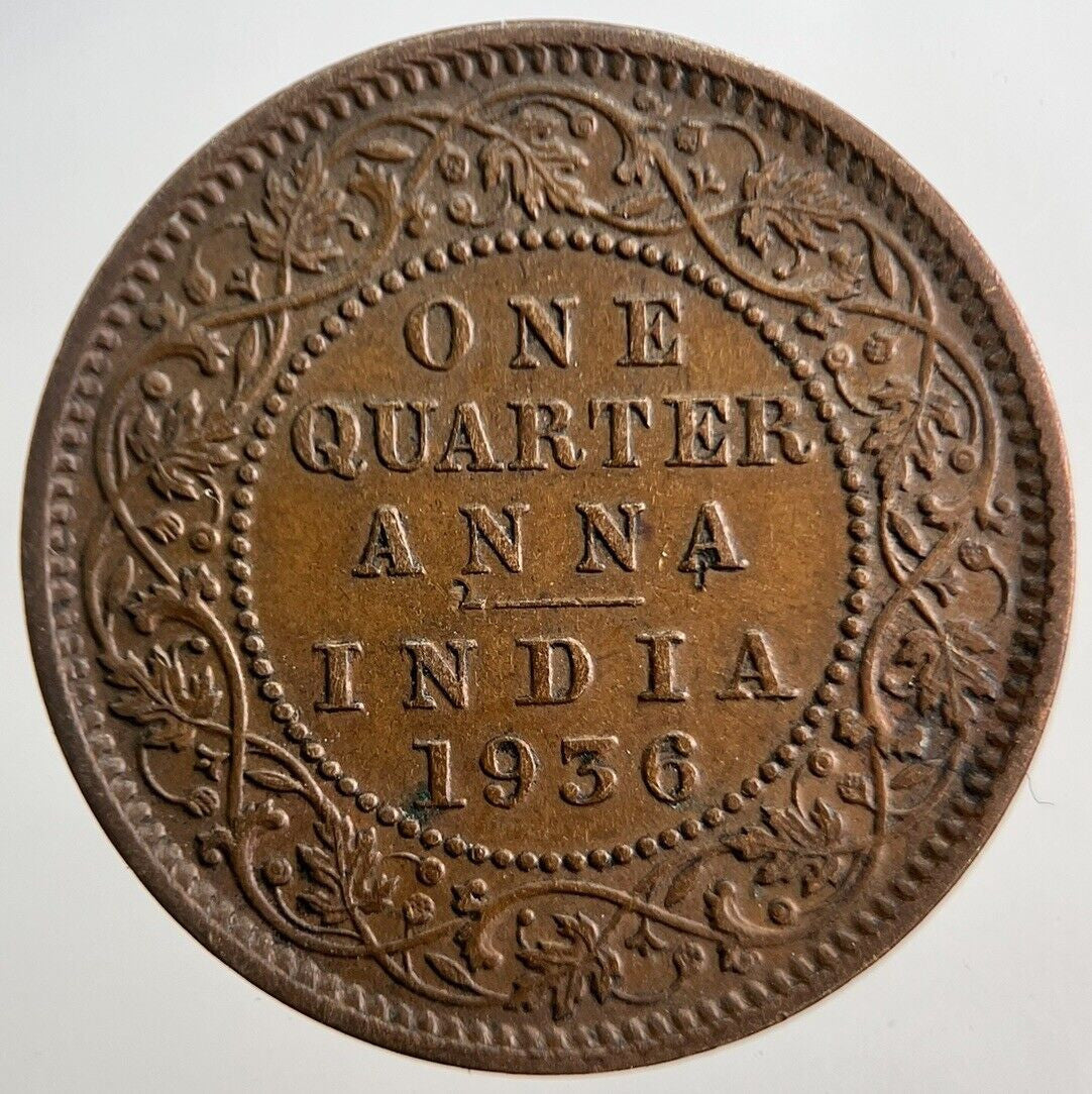 1936 India Quarter 1/4 Anna Coin | Very High Grade | a946