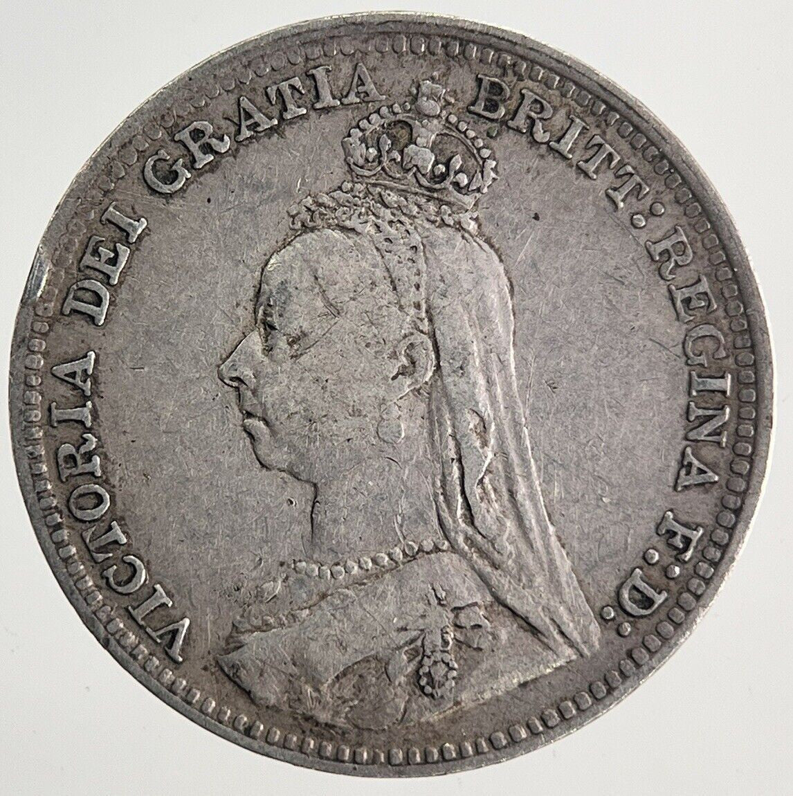 1889 Victoria Threepence Silver Coin | Very High Grade | a9948