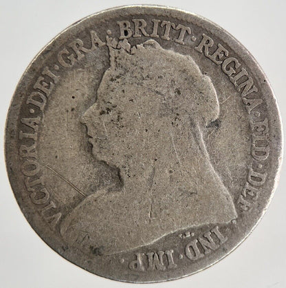 1896 Victoria Shilling Silver Coin | Fair Grade