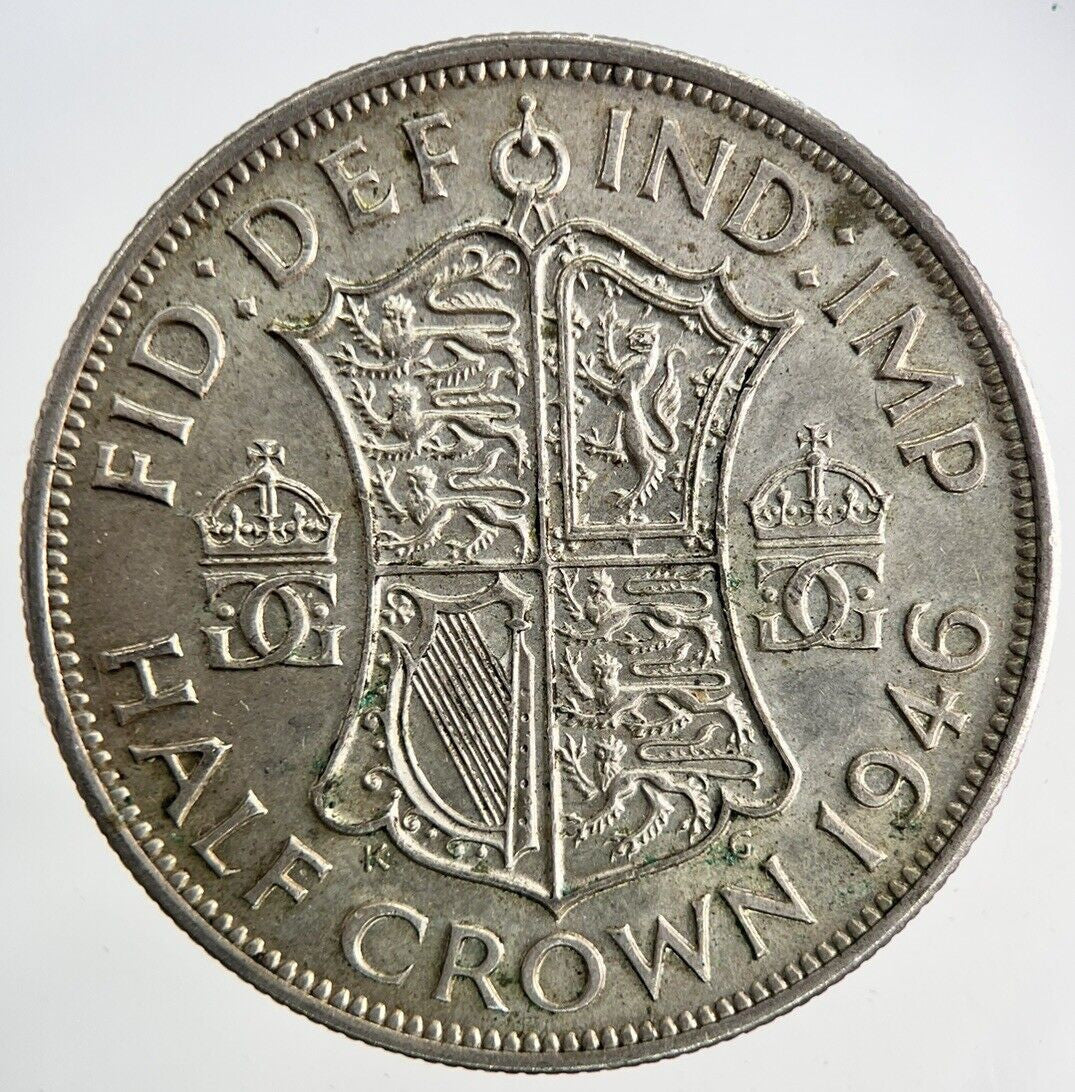 1946 George VI Half - Crown Silver Coin | Very High Grade