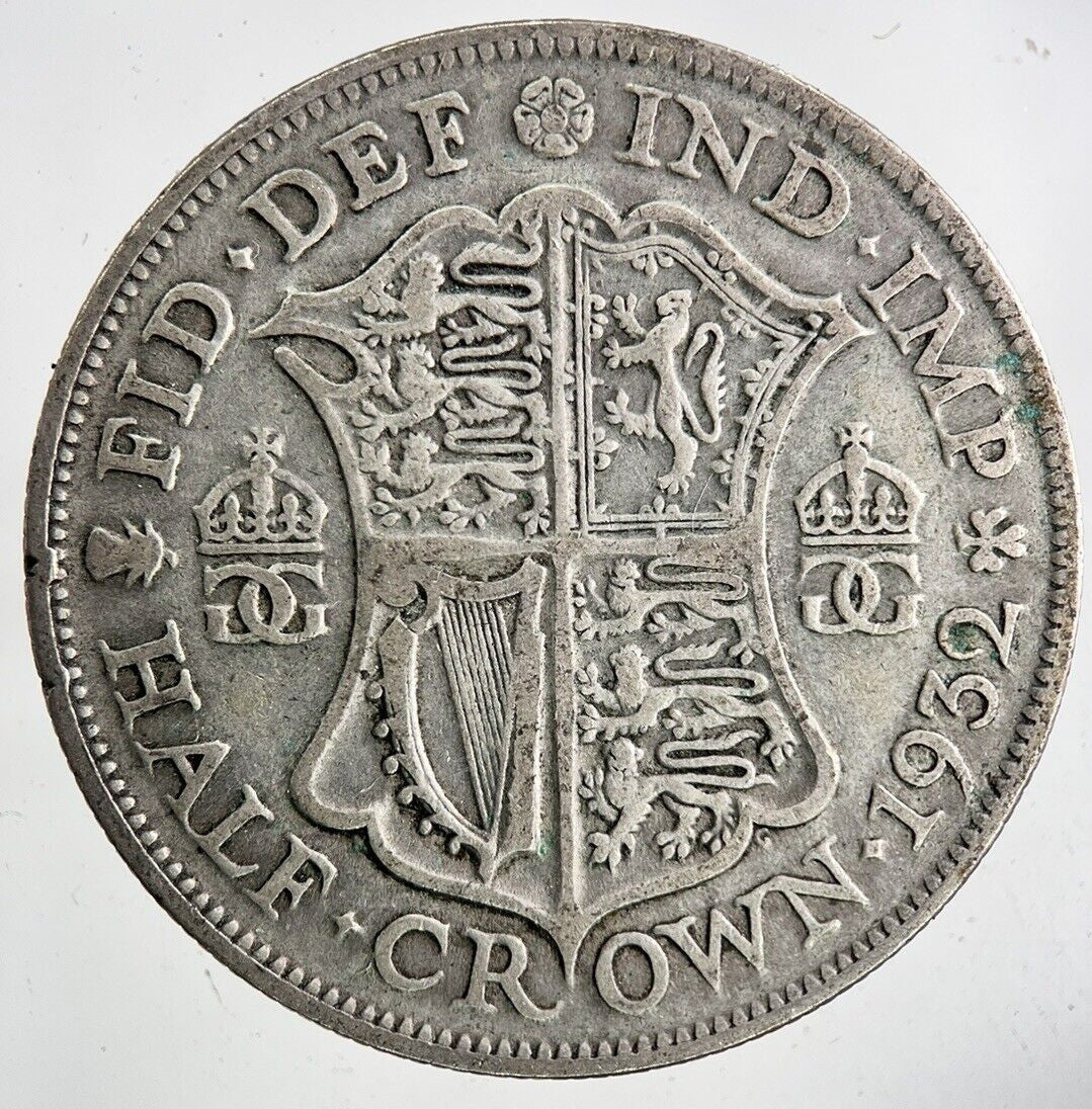 1932 George V Half - Crown Silver Coin | Fine Collectable Grade