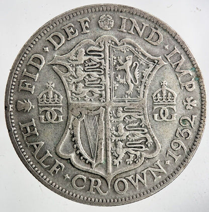 1932 George V Half - Crown Silver Coin | Fine Collectable Grade