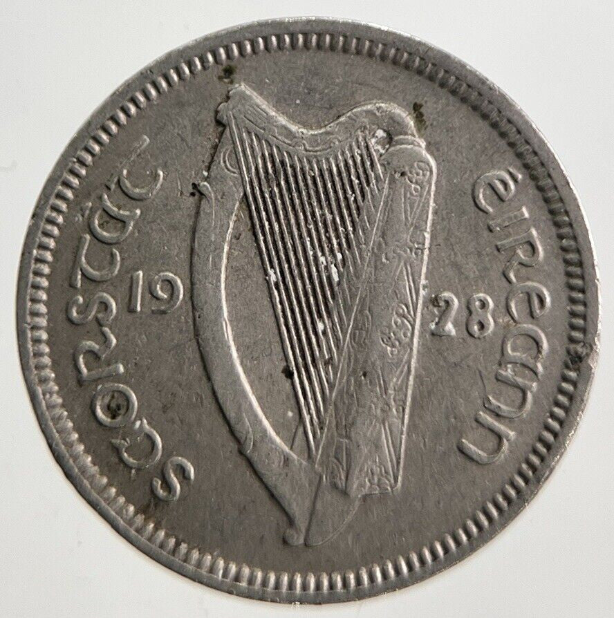 1928 Irish Rabbit Threepence Coin | Collectable Grade | a4722