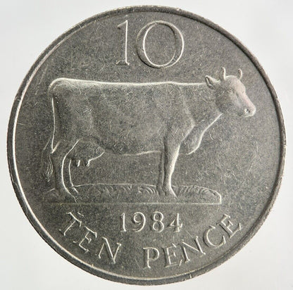 1984 Guernsey 10p Ten - Pence Coin | Fine Collectable Grade