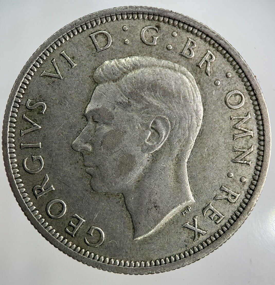 1945 George VI Half - Crown Silver Coin | Fine Collectable Grade