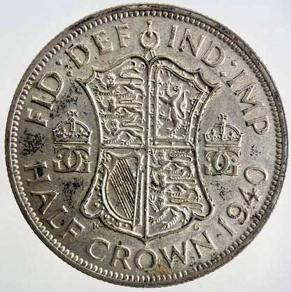 1940 George VI Half - Crown Silver Coin | Very High Grade