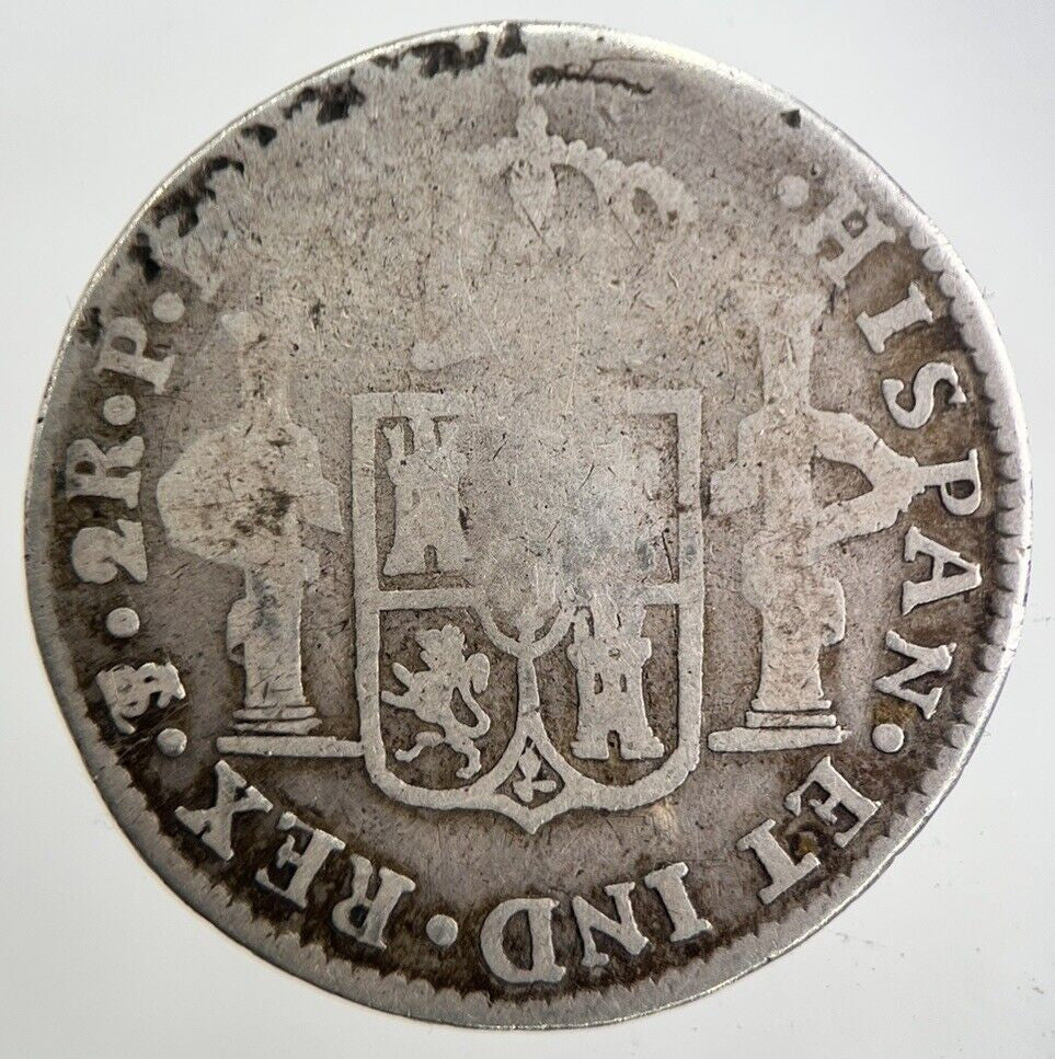 1792 Spain Half 2 Two Reales Silver Coin | Collectable Grade | a4882
