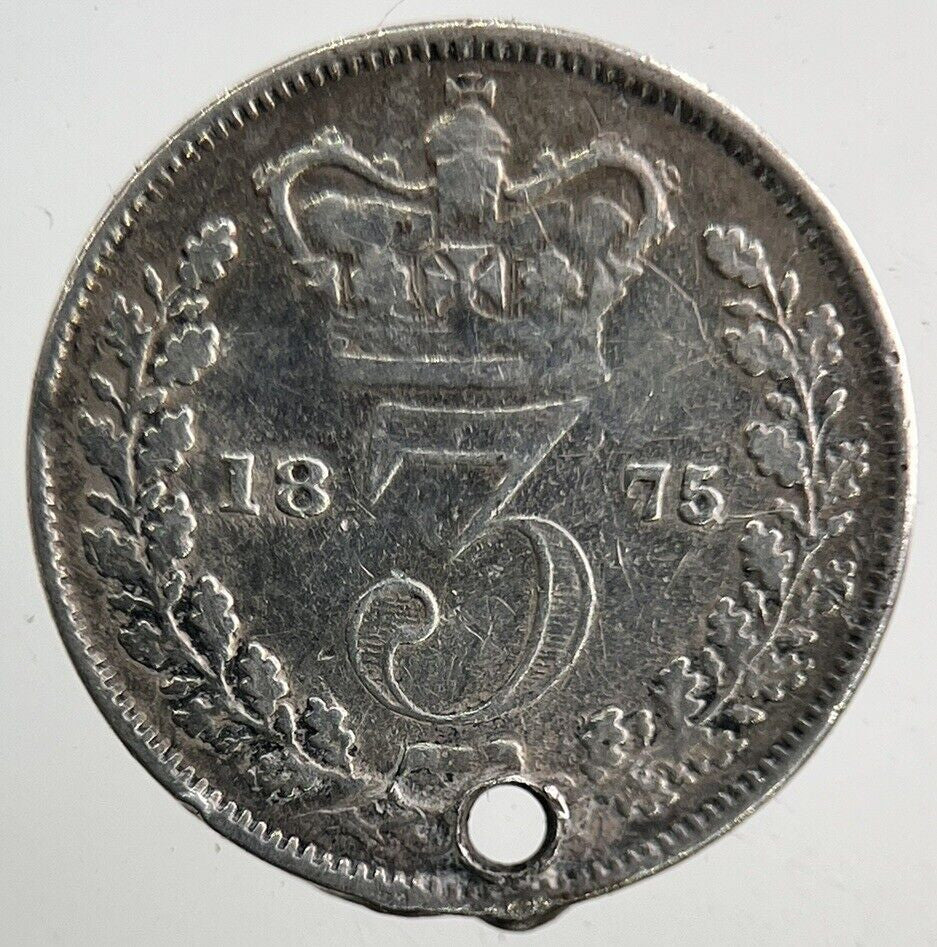 1875 Victoria Threepence Silver Coin | Fine Collectable Grade