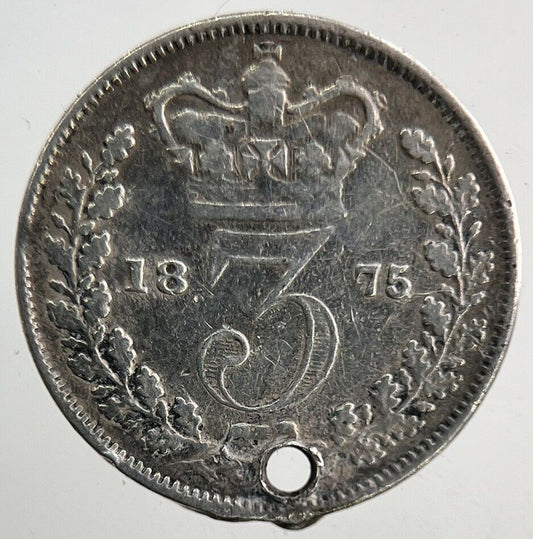 1875 Victoria Threepence Silver Coin | Fine Collectable Grade