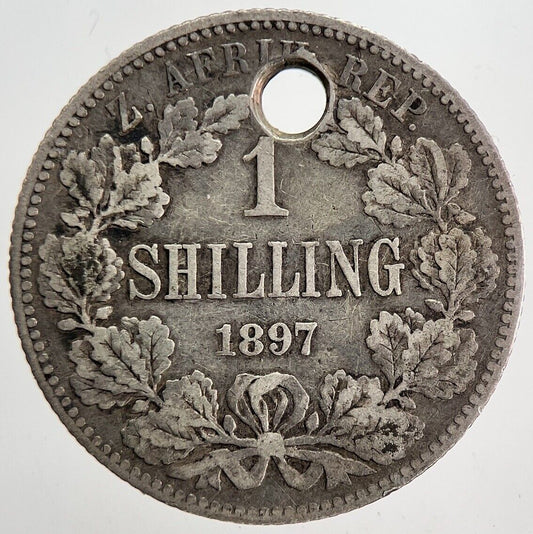 1897 South Africa Shilling Coin | Fine Collectable Grade | a6179