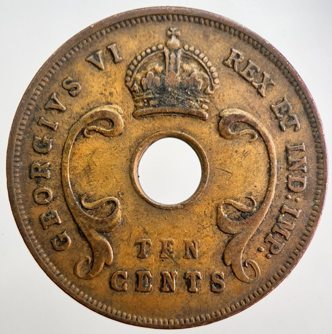 1942 East Africa 10 Cents Coin | Fine Collectable Grade | a7542