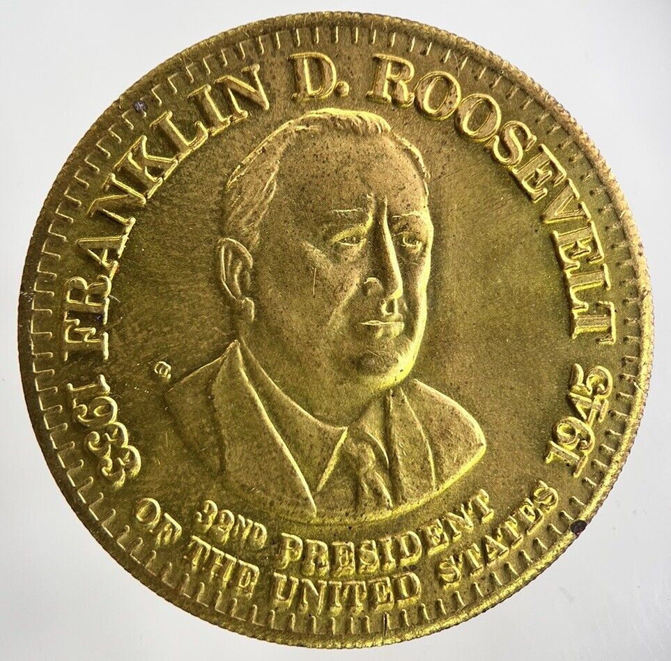 US USA Commemorative Franklin Roosevelt Token Coin | Very High Grade
