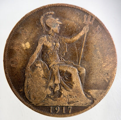 1917 George V One Penny Coin | Collectable Grade