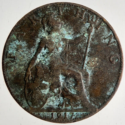 1917 George V Farthing Coin | Collectable Grade
