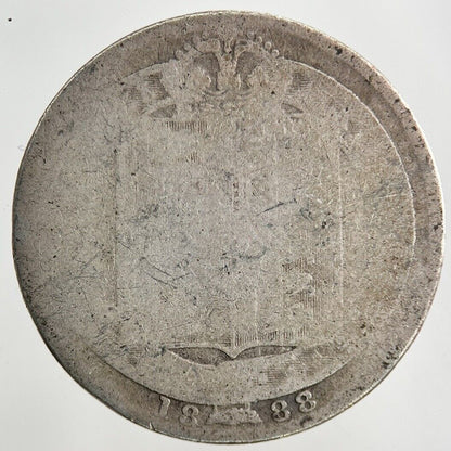 1888 Victoria Shilling Silver Coin | Fair Grade