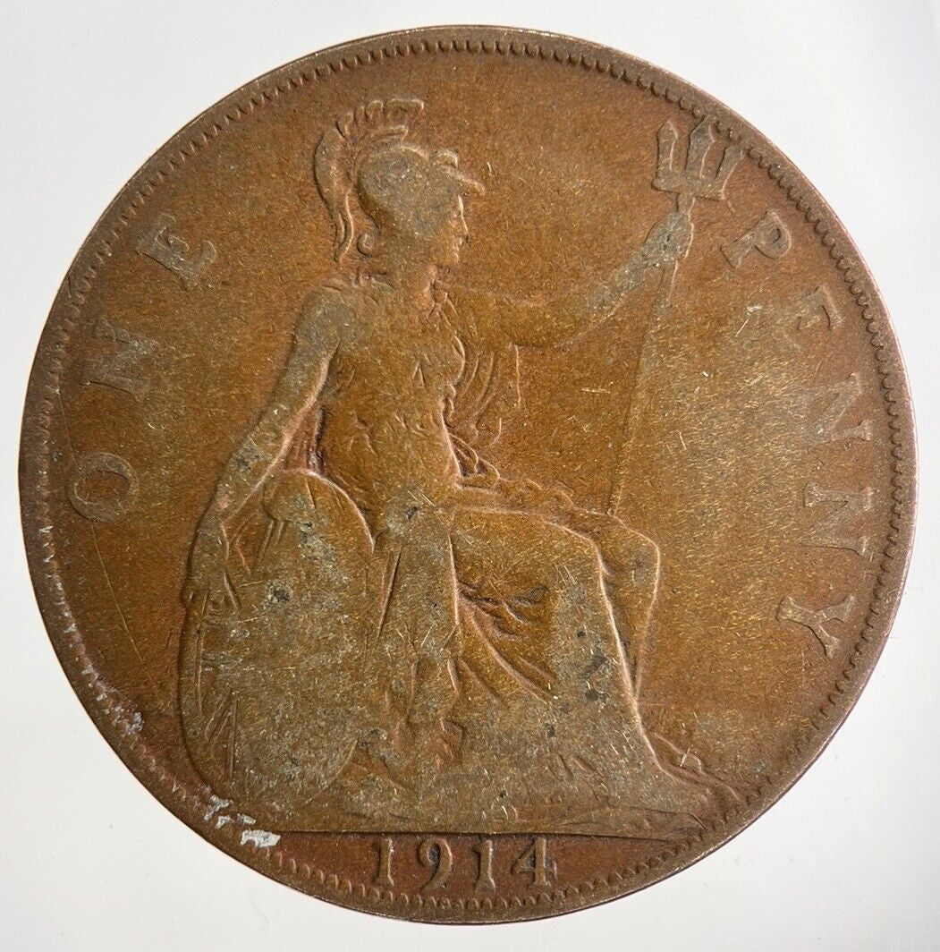 1914 George V One Penny Coin | Collectable Grade