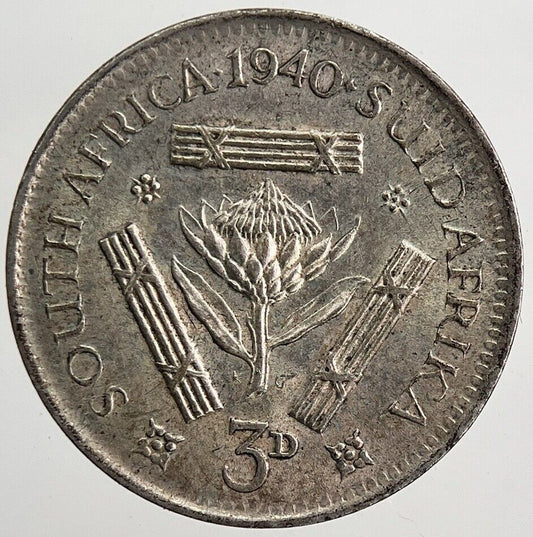 1940 South Africa Threepence Coin | Very High Grade | a5859