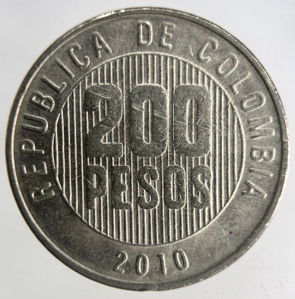 2010 Colombia 200 Pesos Coin | Very High Grade