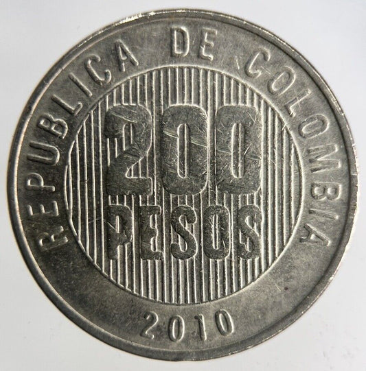 2010 Colombia 200 Pesos Coin | Very High Grade