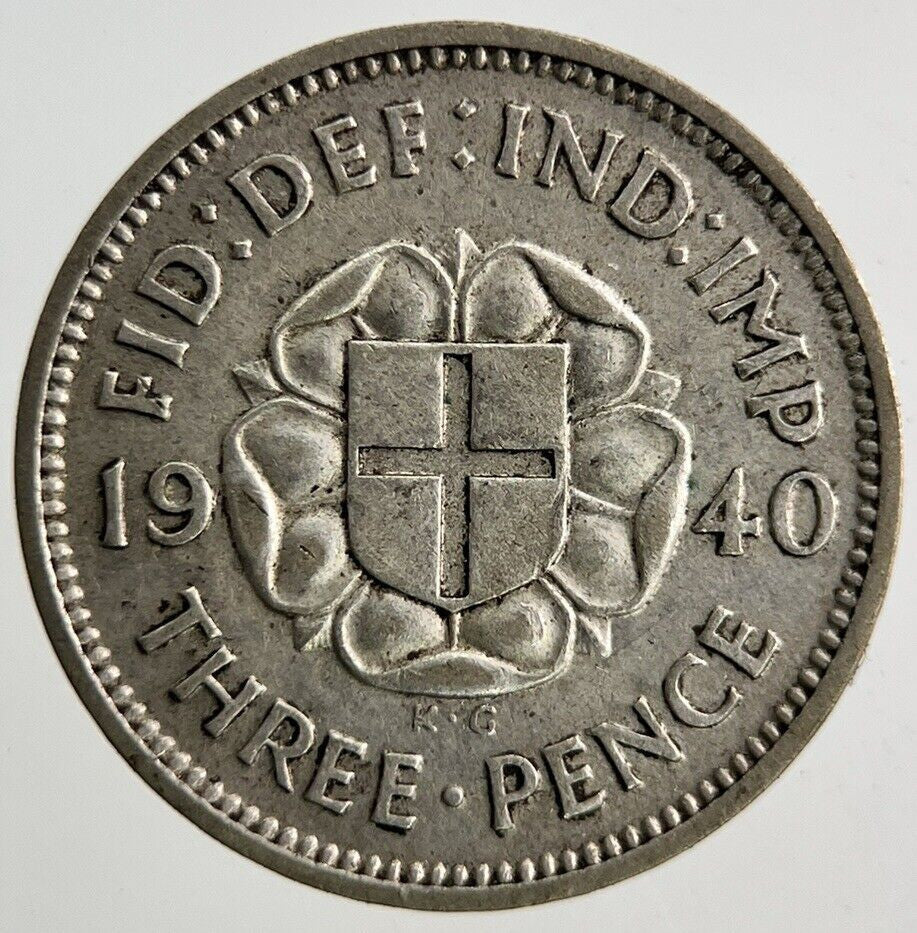 1940 George VI Silver Threepence Coin | Fine Collectable Grade
