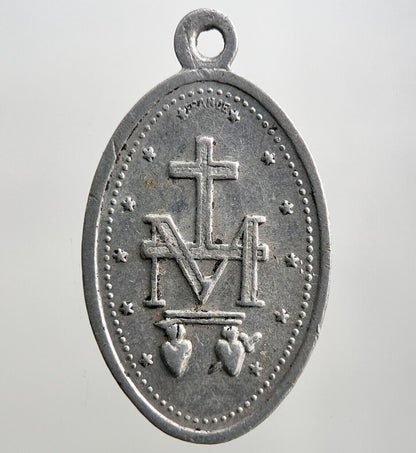 Old Religious Mary Pendant Necklace Charm Amulet | Height 2.7cm | a2957