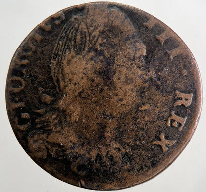 1781 George III Irish Hibernia Half - Penny Coin | Collectable Grade | a9849