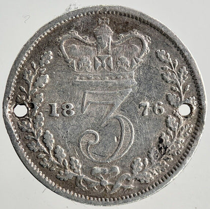 1876 Victoria Threepence Silver Coin | Collectable Grade