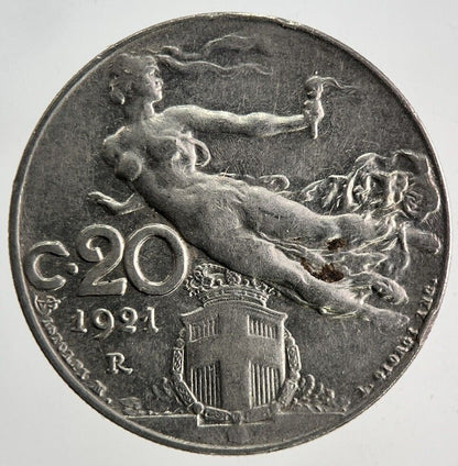 1921 Italy 20 Centesimi Coin | Fine Collectable Grade