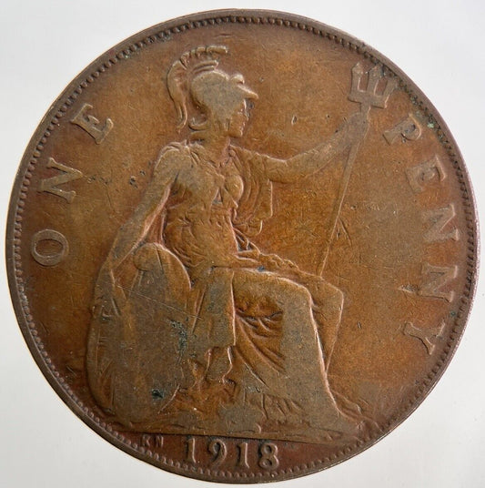 1918 - KN George V One Penny Coin | Collectable Grade