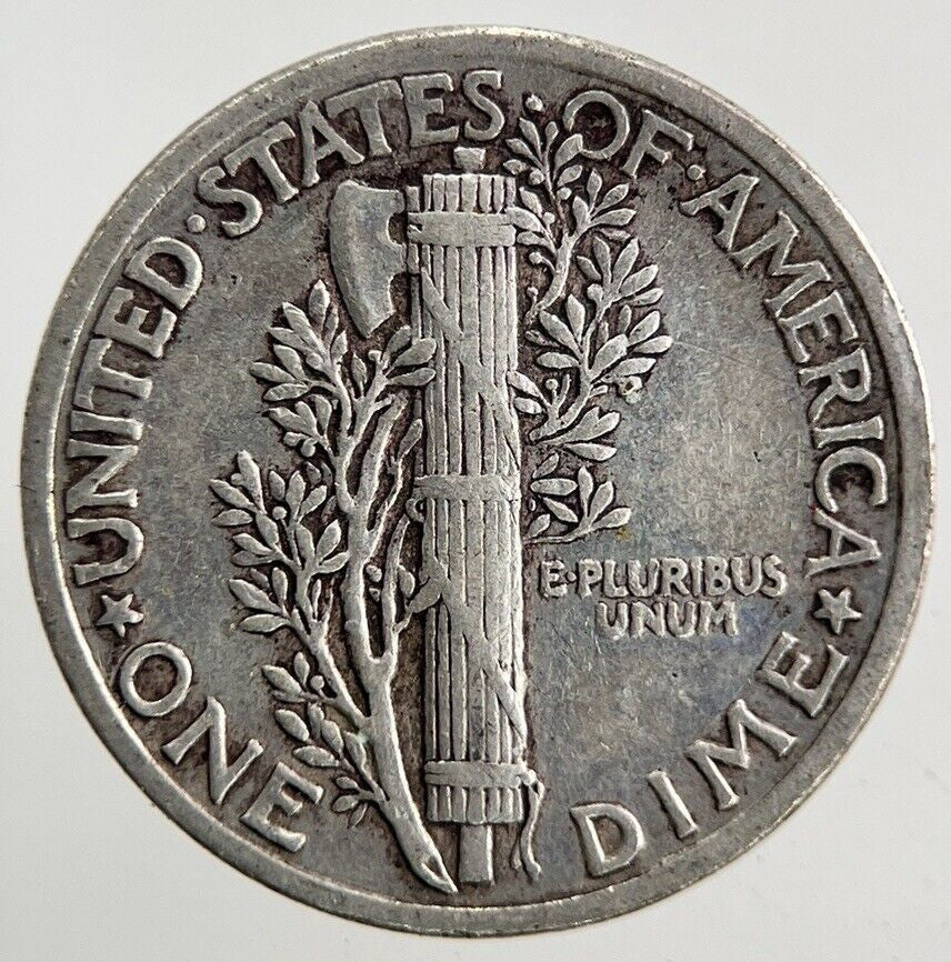 1937 US USA Mercury One Dime Silver Coin | Fine Collectable Grade